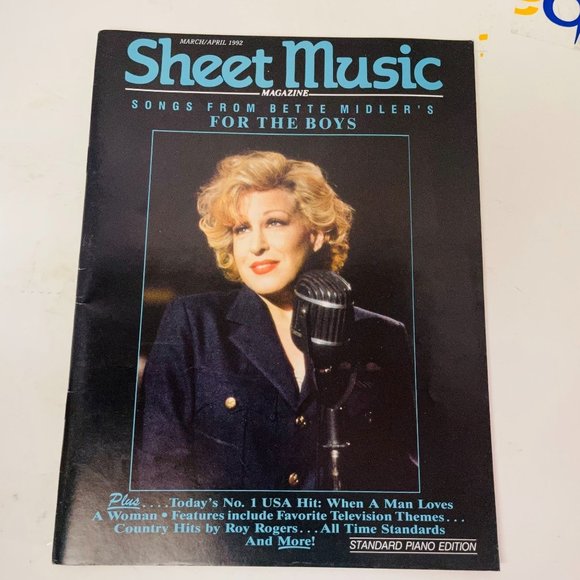 Other - Sheet Music Magazine Piano Bette Midler's For the Boys